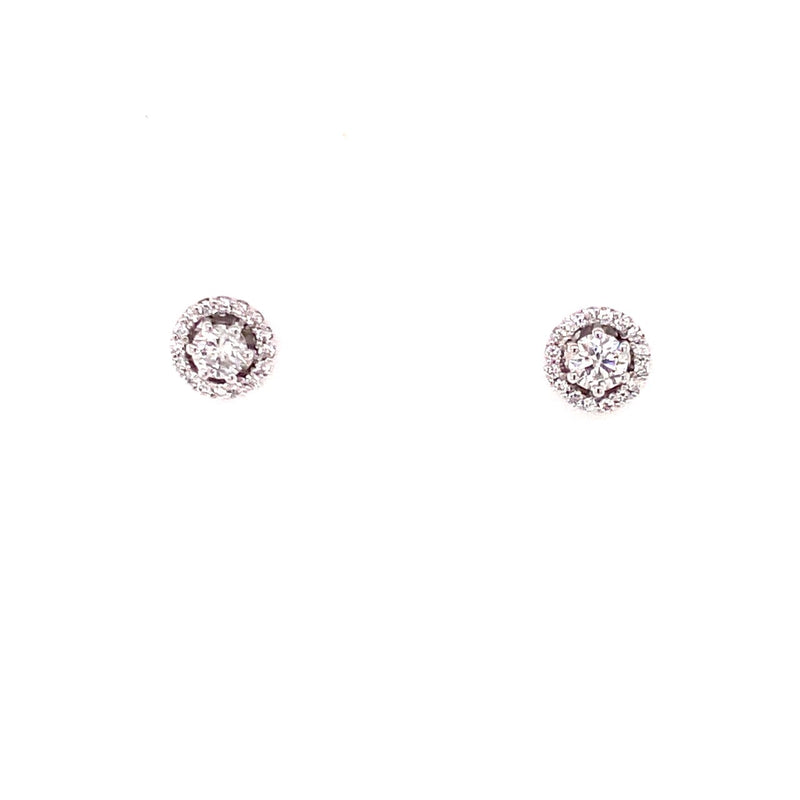 18ct White Gold Diamond Earrings 0.56ct