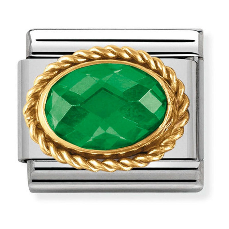 Nomination Gold Emerald Green Charm 030602-027