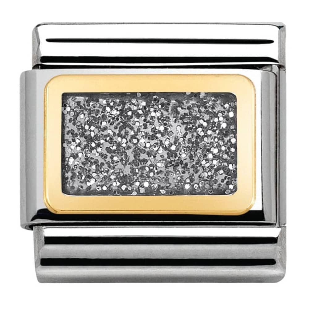 NOMINATION Gold Enamel Glitter Silver Plate Charm 030280-38