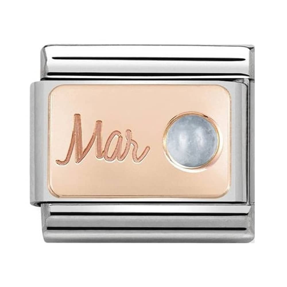 NOMINATION Gold March Aquamarine Charm 430508 03