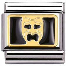 NOMINATION Classic Gold Crying Mask Link 030271/01
