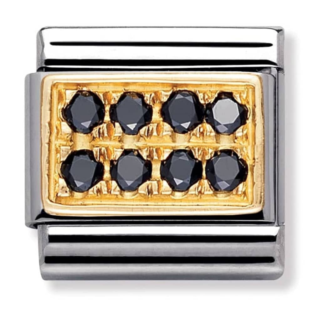 NOMINATION Black Pave CZ Charm 030314-10