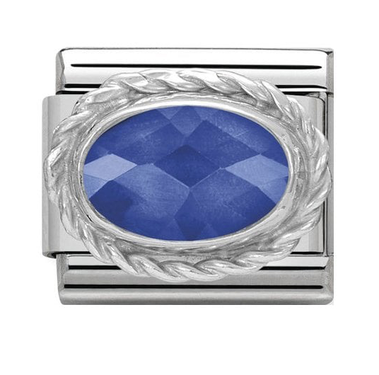 Nomination Twisted Silver Blue CZ Charm 330604-007