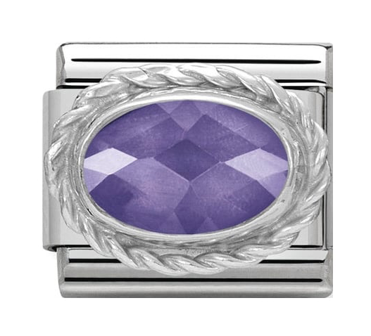 Nomination Purple Faceted CZ Charm 330604-001