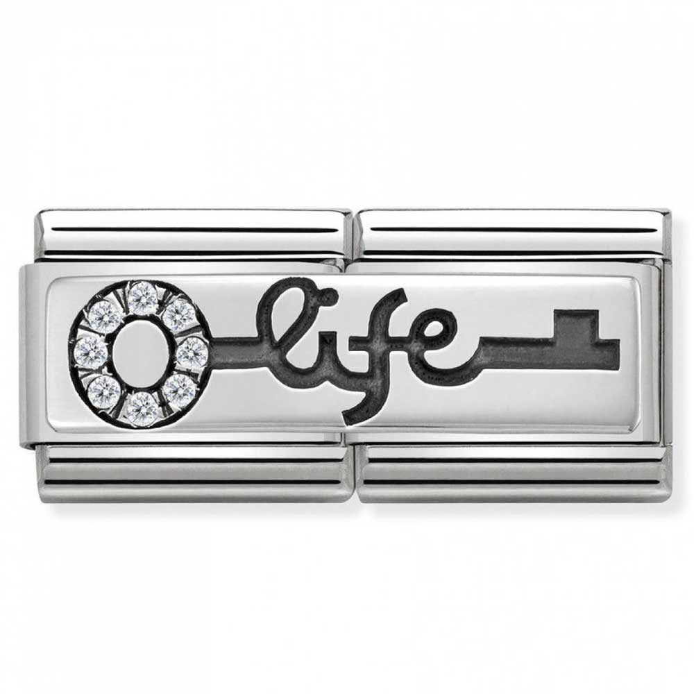 NOMINATION Double CZ Key Life Charm 330731-04