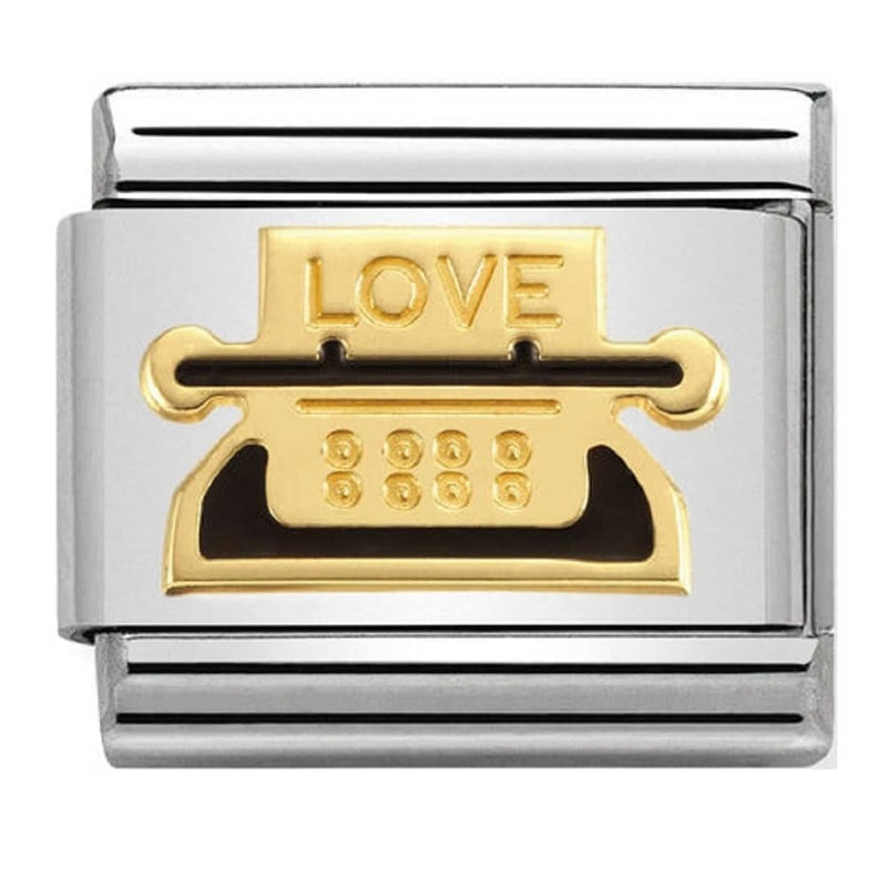 Nomination CLASSIC Gold Love Typewriter Charm 030283/19