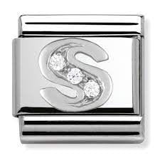 NOMINATION CZ Letter S Charm 330301-19