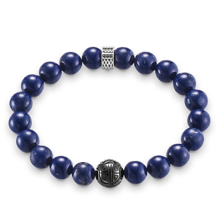 Thomas Sabo  Royal Blue Lapis Lazuli Beaded Bracelet A1534-930-32-L19