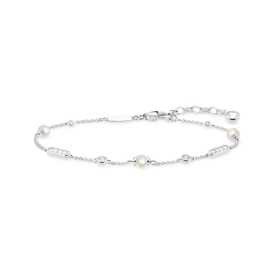 Thomas Sabo Silver Pearl Anklet A1919-167-14-L19V