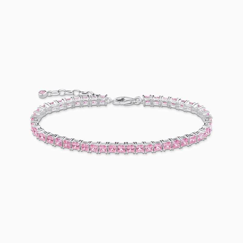 Thomas Sabo Tennis bracelet with pink stones silver A2029-051-9-L19v