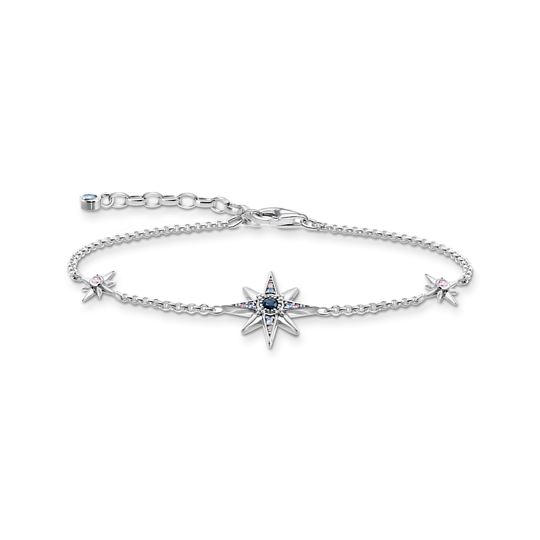 Thomas Sabo Silver Blue Star Bracelet A2037-945-7-L19V