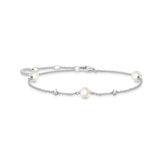Thomas Sabo Silver CZ and Pearl Bracelet A2038-167-14-L19V