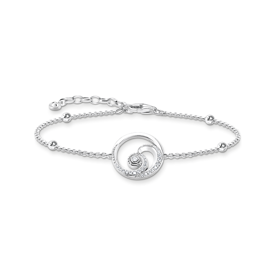 Thomas Sabo Silver Wave with Stones Bracelet A2045-051-14-L19v