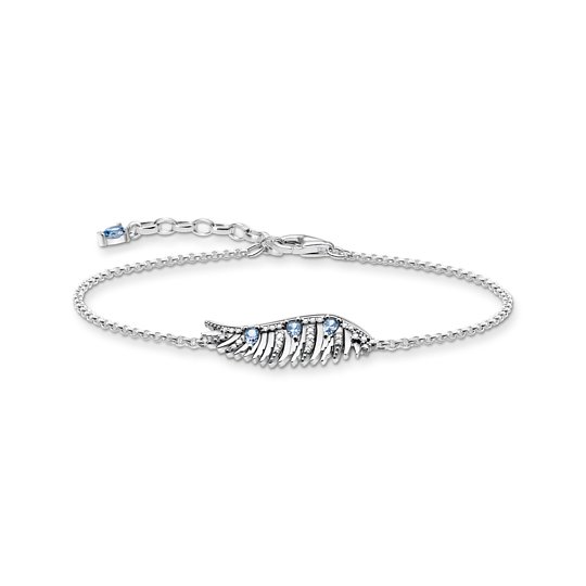Thomas Sabo Silver Pheonix Wing Bracelet with Blue Stones A2070-644-1-L19v