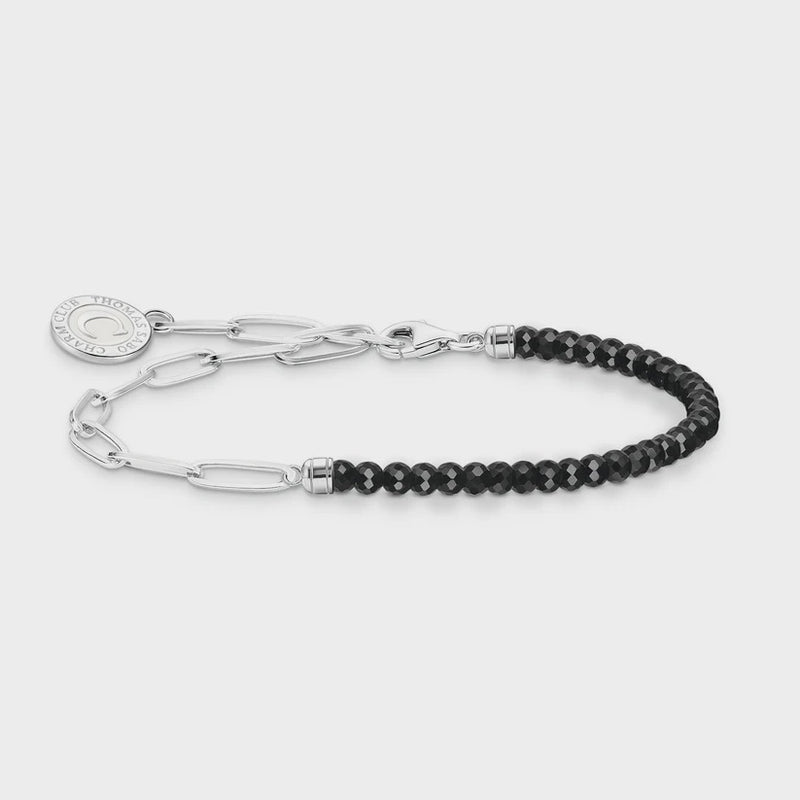 Thomas Sabo Charmista Black and Silver Bracelet A2131-148-11