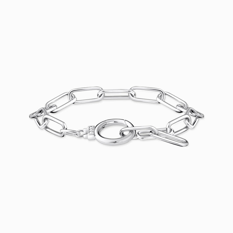 Thomas Sabo Link Bracelet with CZ Ring Clasp Silver A2133-051-14-L19