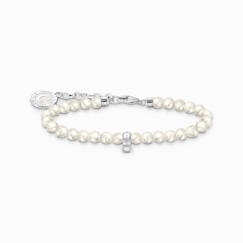 Thomas Sabo Silver Member Charm Bracelet with Freshwater Pearls A2141-158-14