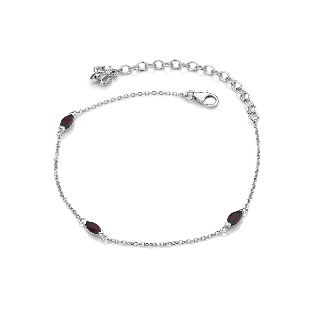 Hot Diamonds Anais Bracelet - Garnet - January