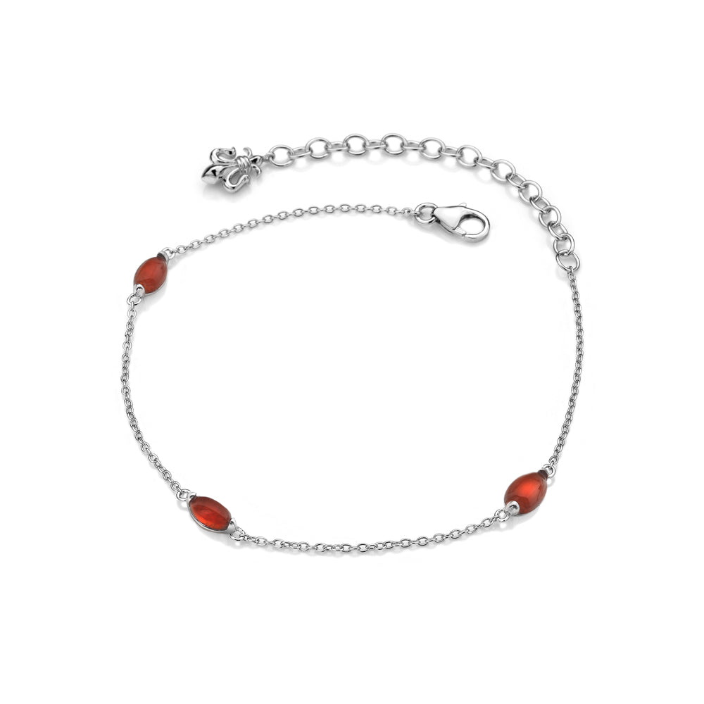 Hot Diamonds Anais Bracelet - Red Carnelian - July