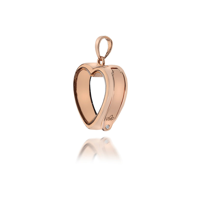 Hot Diamonds Small Heart Rose Gold Plated Keeper AL002