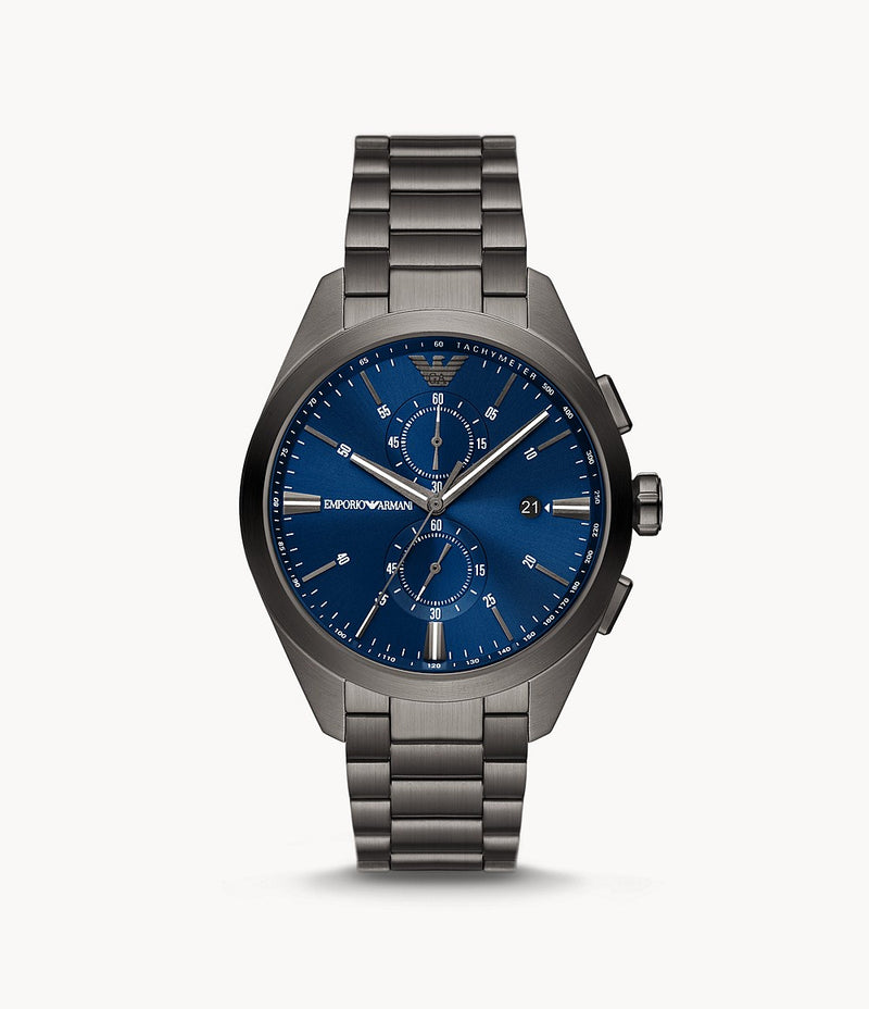 Emporio Armani Chronograph Gunmetal Stainless Steel Watch AR11481