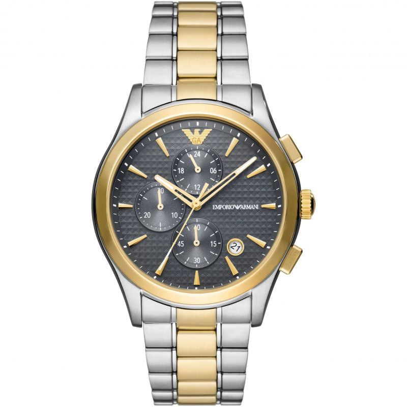Emporio Armani Gents Quartz S/S Two Tone Watch AR11527