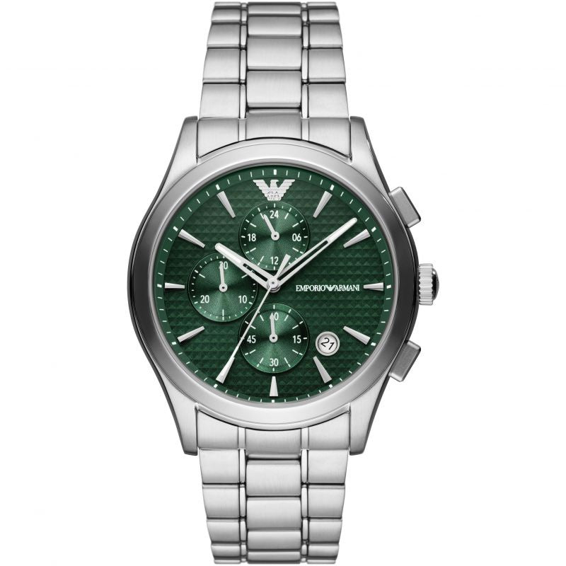 Emporio Armani Gents Quartz S/S Watch With Green Dial AR11529