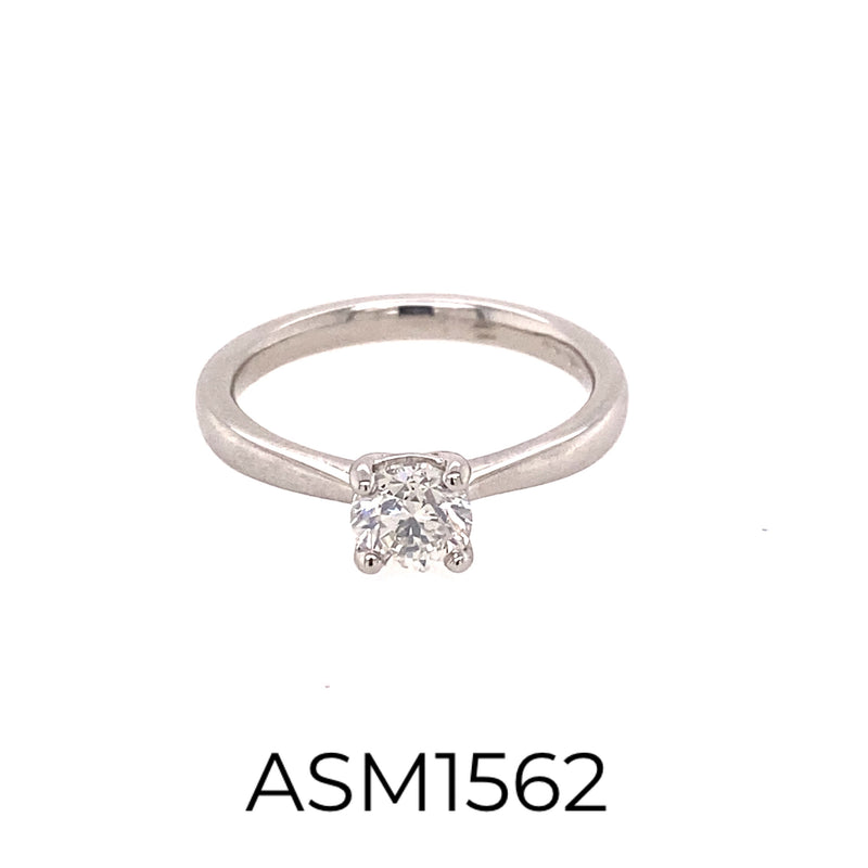 Platinum Diamond Solitaire Ring 0.71ct - ASM1562