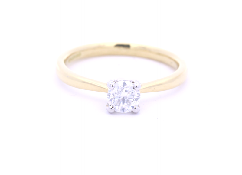 18ct Gold Brilliant Cut Solitaire Diamond Ring 0.51ct