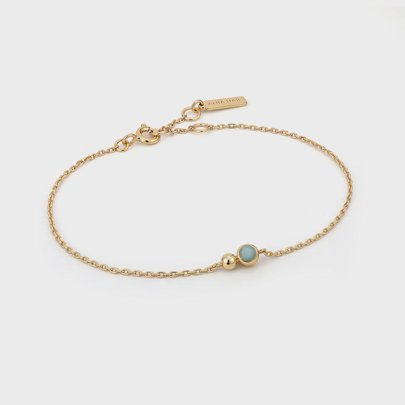 ANIA HAIE Gold Orb Amazonite Chain Bracelet B045-01G-AM