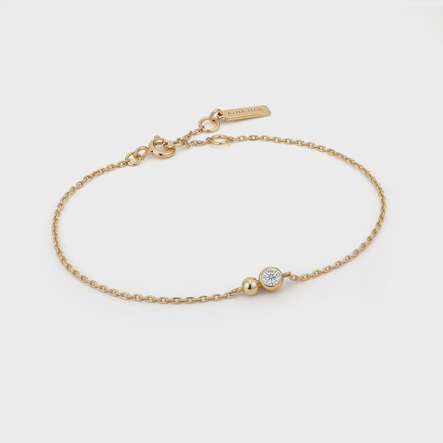 ANIA HAIE Gold Orb Sparkle Chain Bracelet B045-01G-CZ