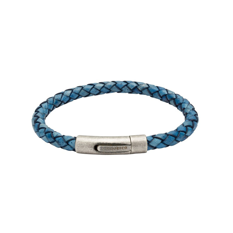 Unique & Co Blue Leather Bracelet B370AB/21cm