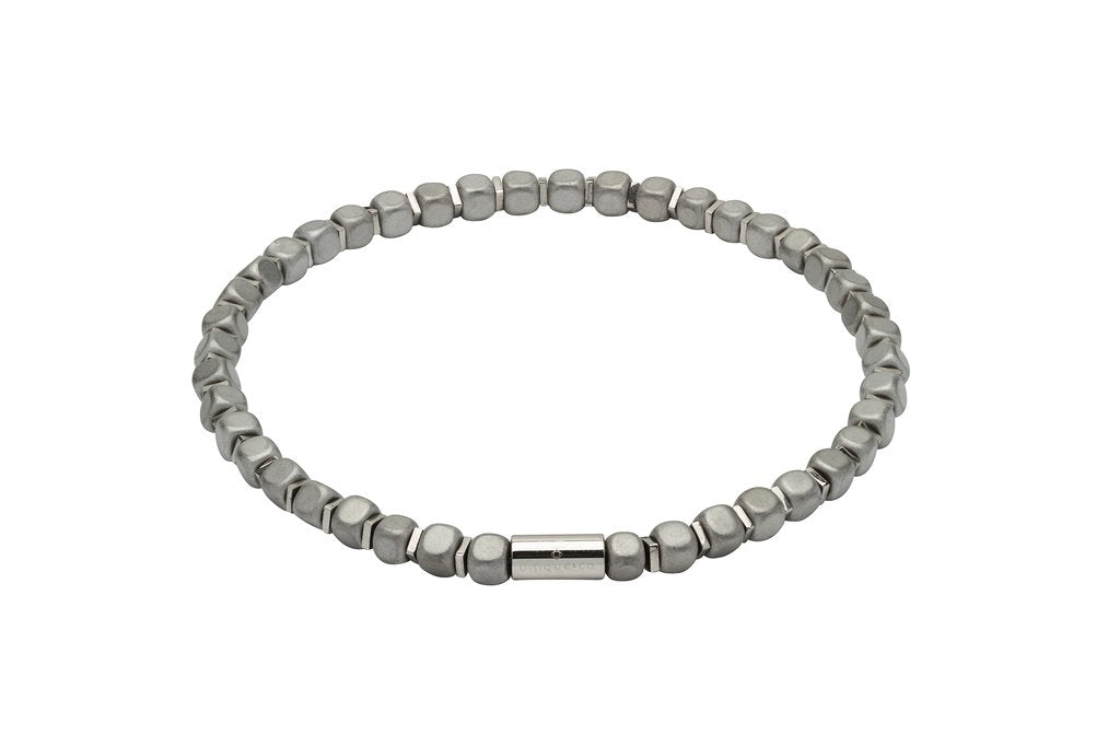 Unique & Co - Grey Haematite Mens Bracelet B386GR
