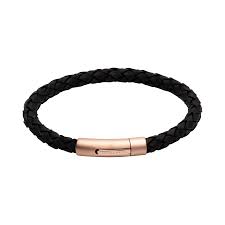 Unique & Co Black Leather Bracelet B440BL