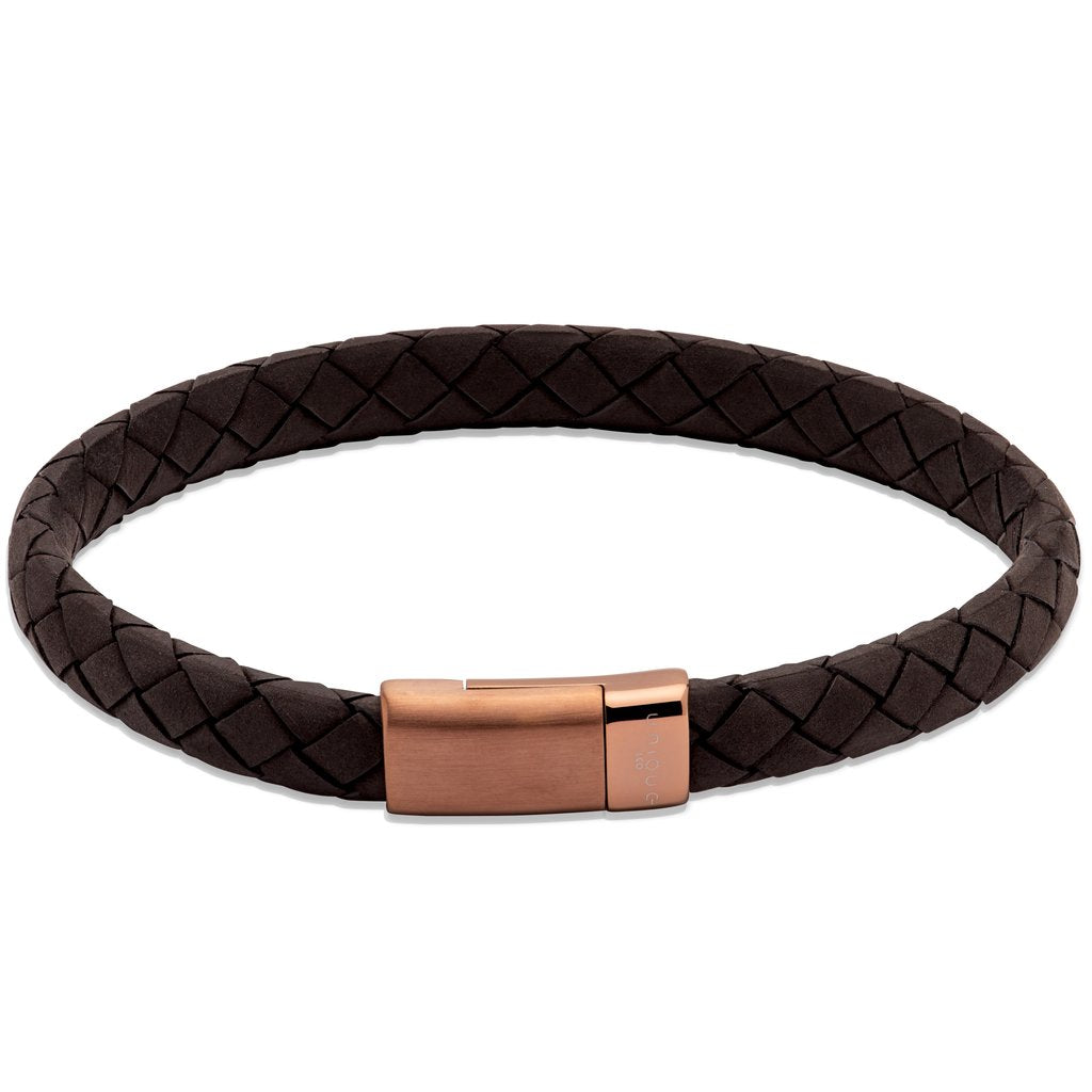 Unique & Co Black Leather Bracelet B455BL