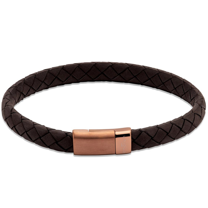 Unique & Co Black Leather Bracelet B455BL
