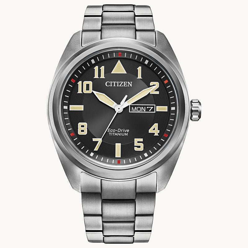 Citizen Gents Titanium Black Dial Watch BM8560-53E