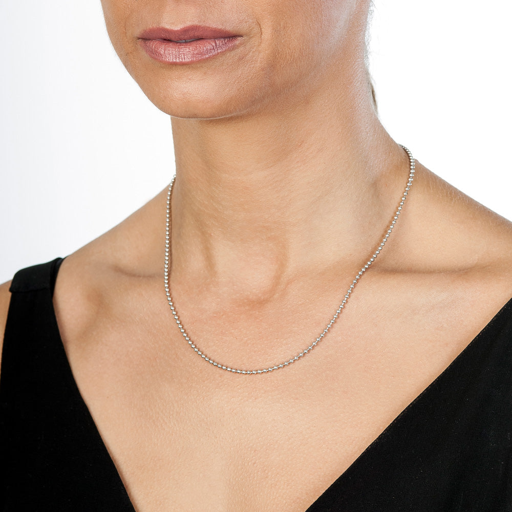 Hot Diamonds Silver Bead Chain 18''