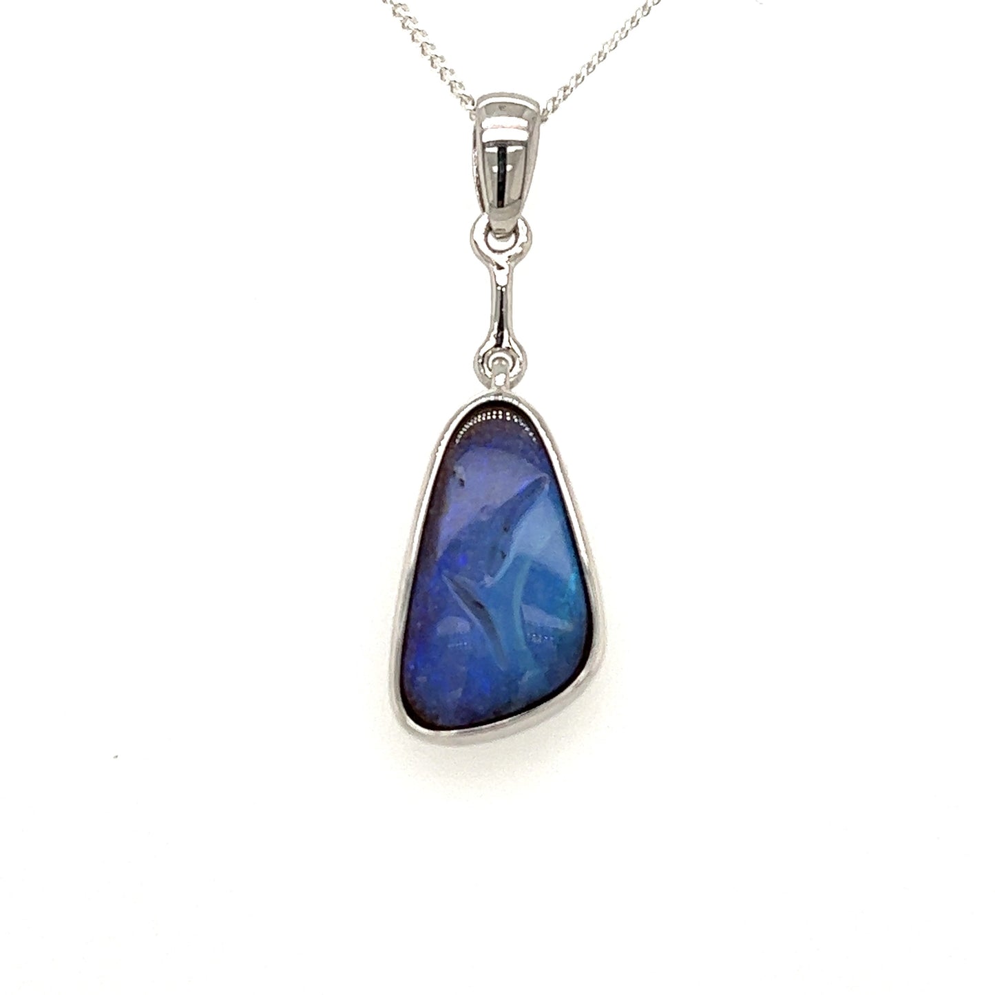 Silver Winton Boulder Opal Pendant
