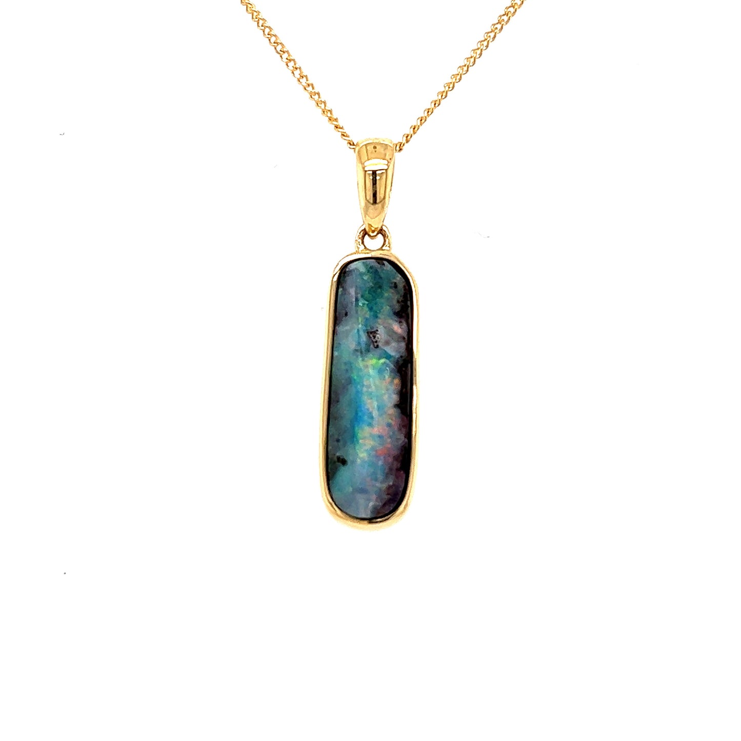 9ct Gold Winton Boulder Opal Pendant