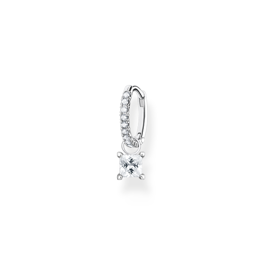 Thomas Sabo Single Silver Earring CZ Drop Hoop CR699-051-14
