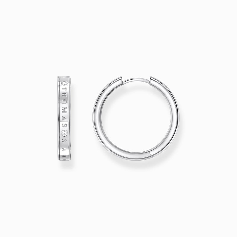 Thomas Sabo Hoop earrings with white stones silver CR715-051-14