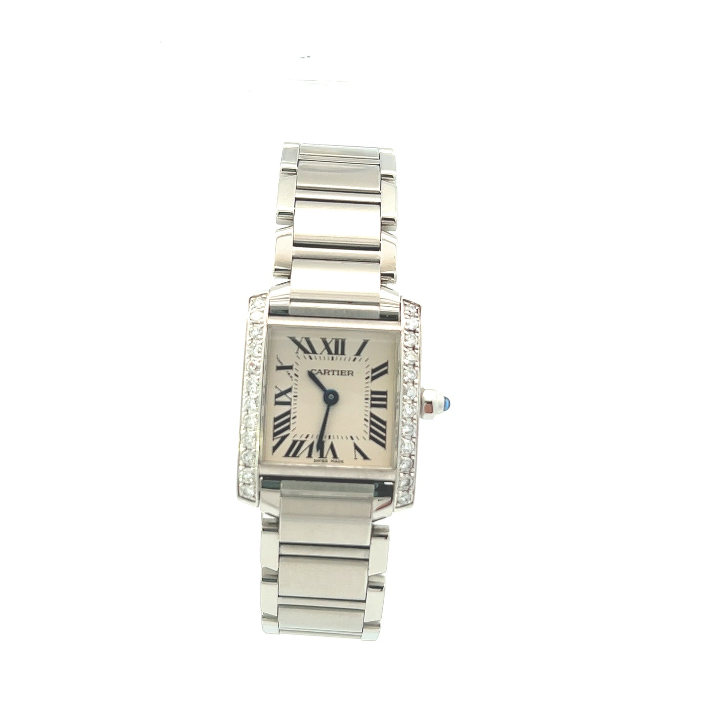 Cartier Tank Francais Watch - Diamond Bezel