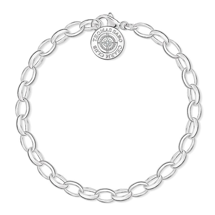 Thomas Sabo Sterling Silver Diamond Anniversary Charm Bracelet DCX0001-725-14-M