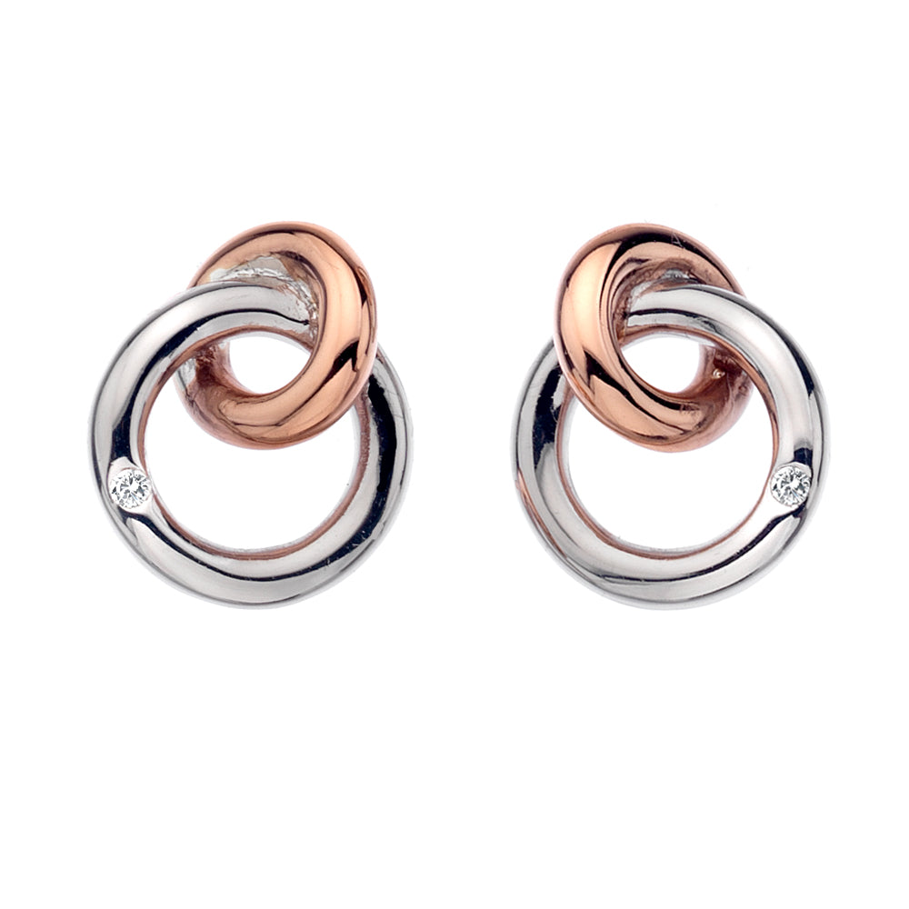 Hot Diamonds Eternity Interlocking Stud Earrings DE309