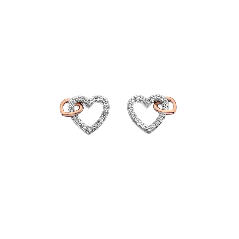Hot Diamonds Togetherness Open Heart Stud Earrings DE606