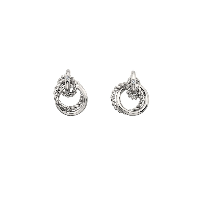 Hot Diamonds Sterling Silver Unity Circle Earrings DE610
