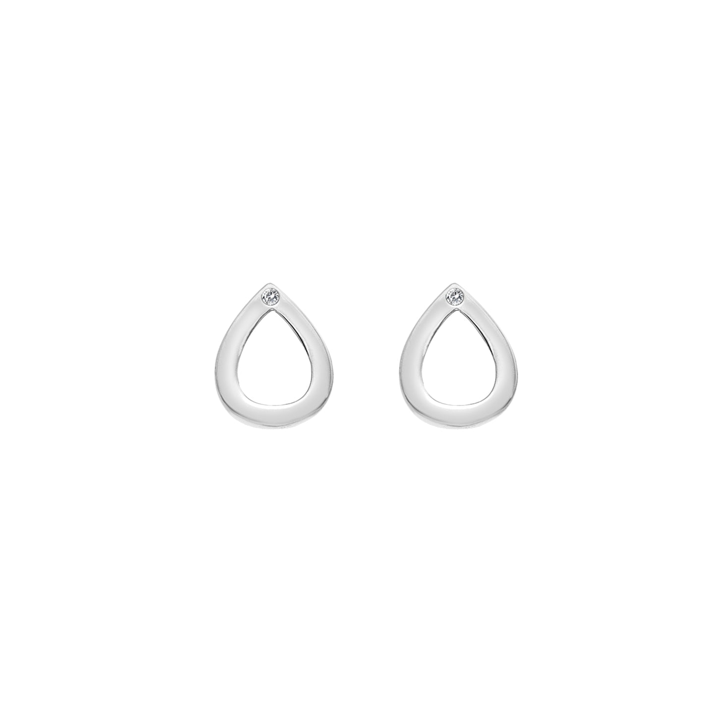 Hot Diamonds Sterling Silver Diamond Amulets Teardrop Earrings DE615