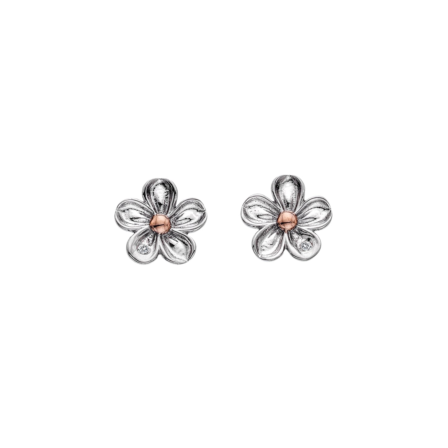 Hot Diamonds Sterling Silver Forget Me Not Earrings DE618