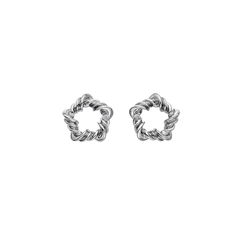 Hot Diamonds Sterling Silver Vine Earrings DE619